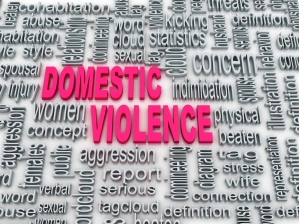 3d Concept diagram wordcloud illustration of domestic violence