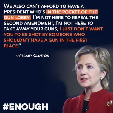 Hillary and guns