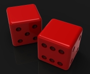 Blank Red Dice Shows Copyspace Gambling And Luck